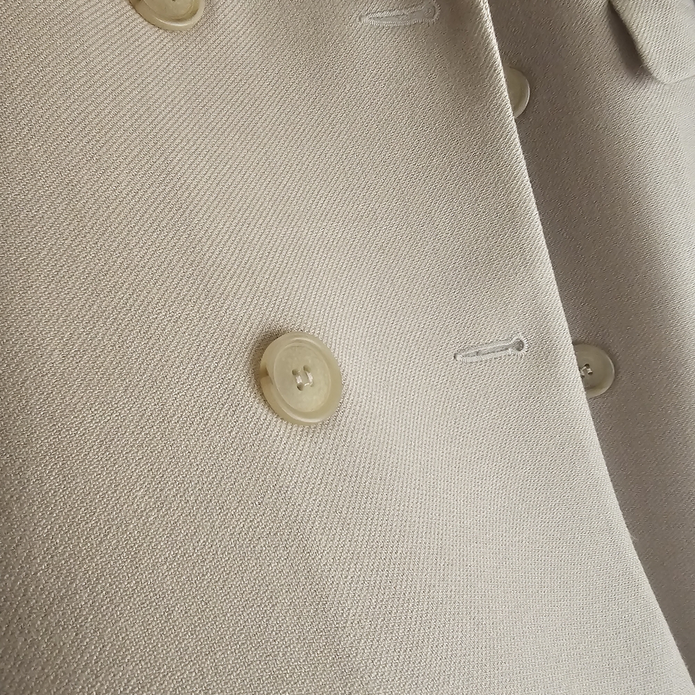 Sandro EU36 Wool Blend Beige Double-Breasted Coat - Picture 3 of 8